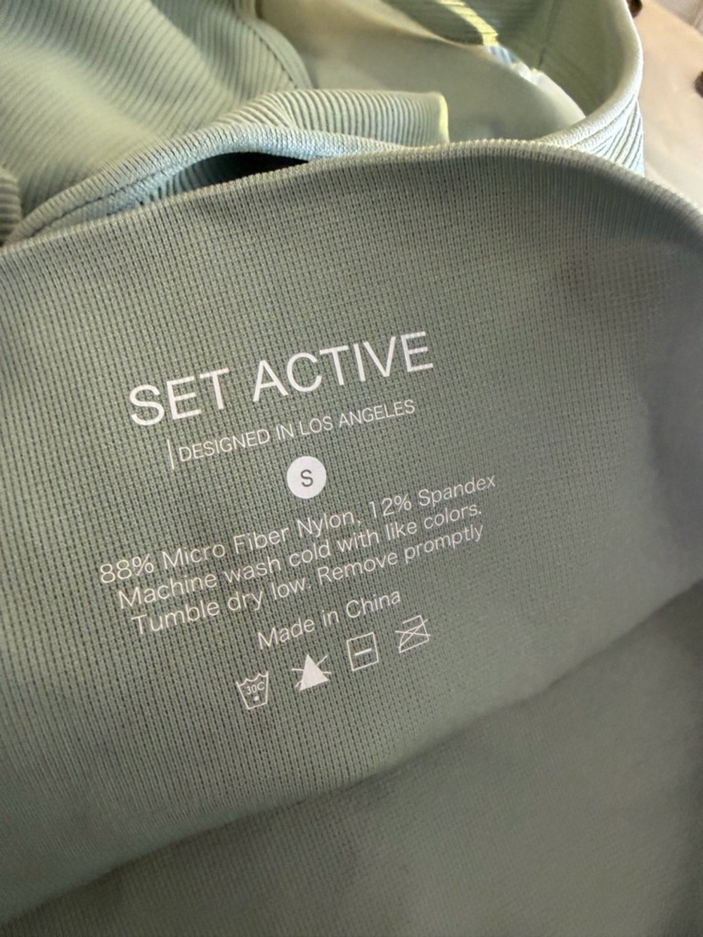 SET Active Olive Ribbed Workout Tank - Picture 6 of 6
